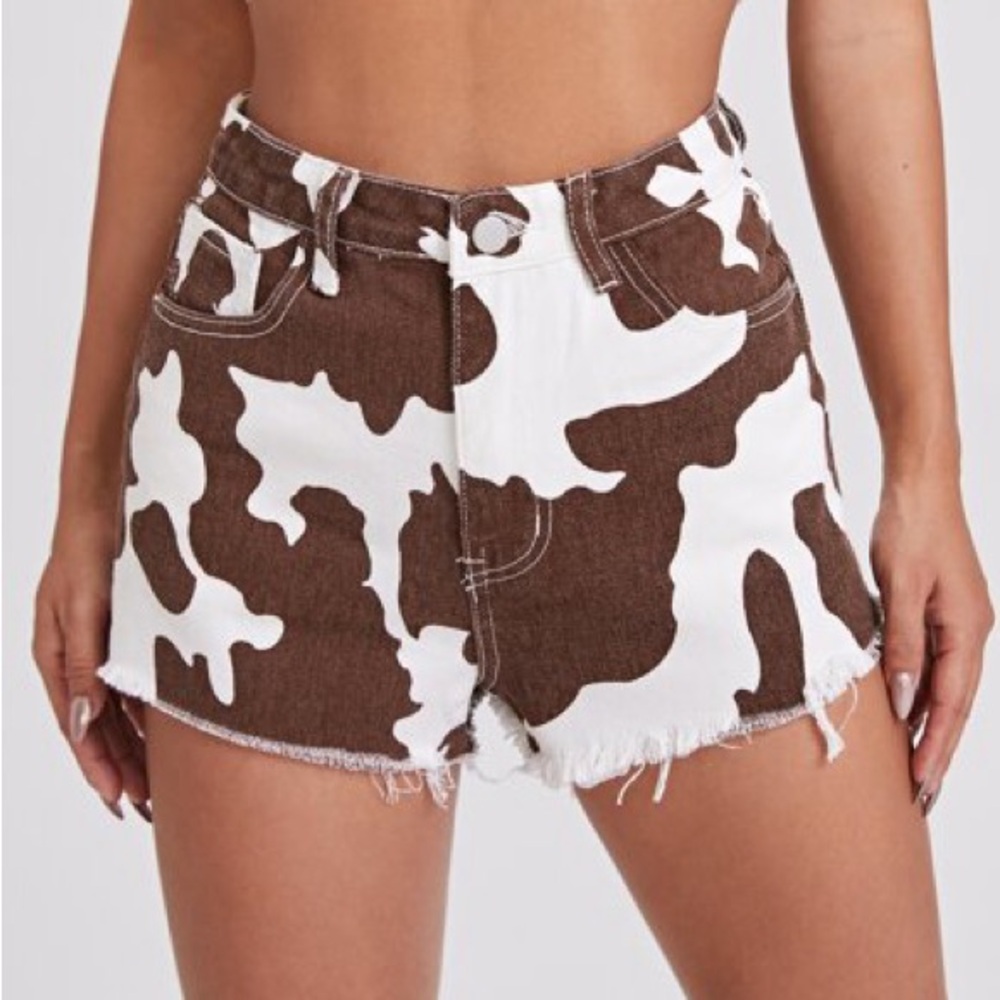 Cow Print Shorts